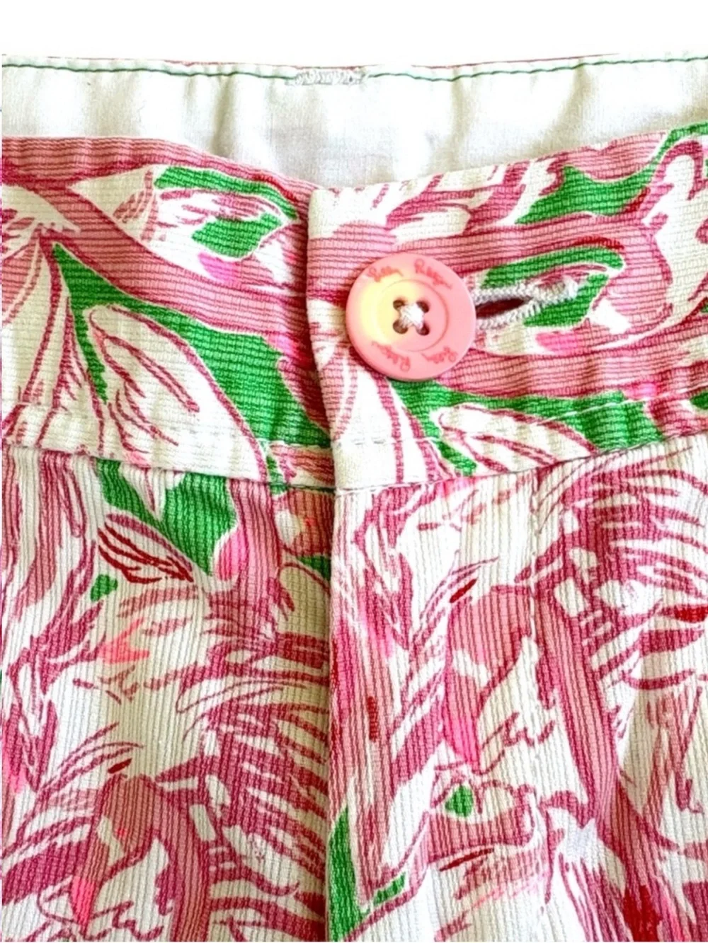 EUC Lilly Pulitzer Callahan Shorts Flamingo Pattern Size 0